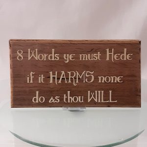 8 Words ye must hede, upcycled hardwood timber paling with Vinyl Script, Hanging Wall Sign, Australian Made.